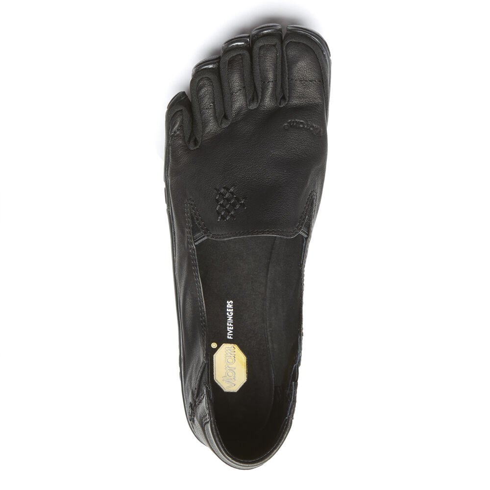 Vibram FiveFingers Dame Barfodet Sko Sort - Cvt-Leather - 1782MYWIU